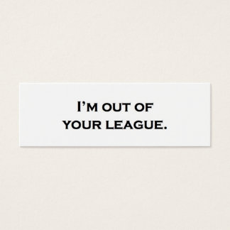 Jag är ur din ligg. litet visitkort