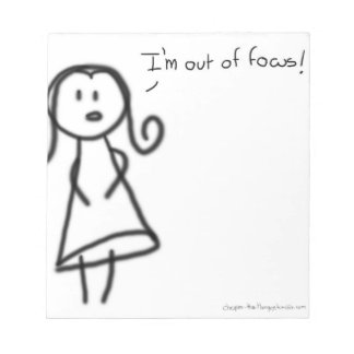 Jag är ur fokus anteckningsblock