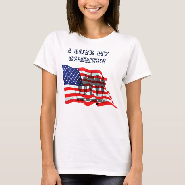 Jag är USA_ T Shirt (Framsida)