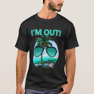 Jag är ute sista skoldagen Brah sommarskuggor beac T Shirt