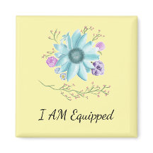 Jag är utrustad med magnet på gultens bakgrund