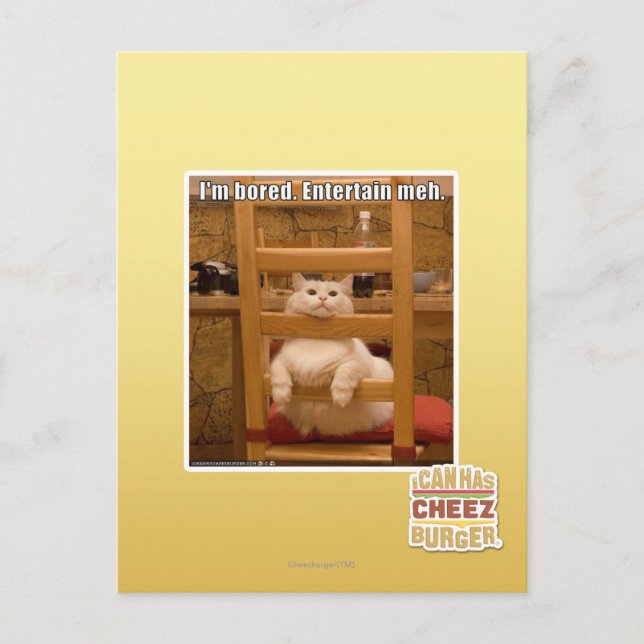 Jag är uttråkad. vykort (Framsida)