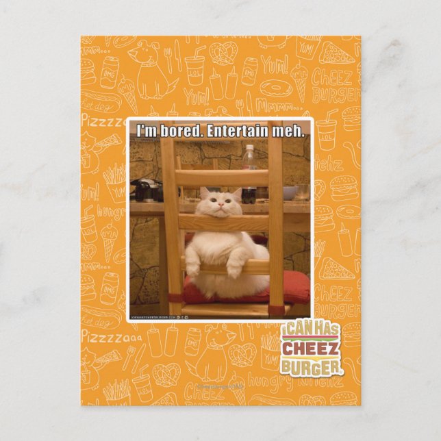 Jag är uttråkad. vykort (Framsida)