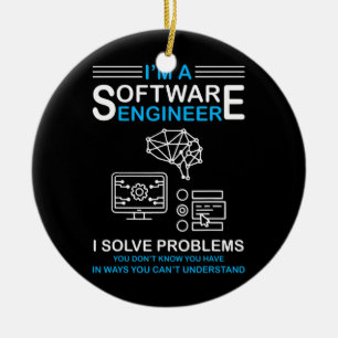 Jag är utvecklare av Software Ingenjör Software Julgransprydnad Keramik