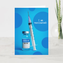 Jag är vaccinerad COVID 19 Shot Låt oss ihop Helgkort