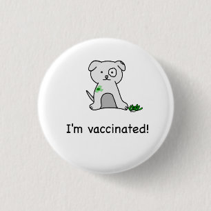 Jag är vaccinerad! knapp