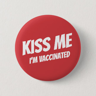 Jag är vaccinerad Modern Cute Funny Citat Knapp