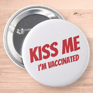 Jag är vaccinerad Modern Cute Funny Citat Knapp