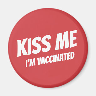Jag är vaccinerad, modern cute-munkavle. magnet