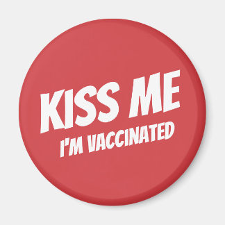 Jag är vaccinerad, modern cute-munkavle. magnet