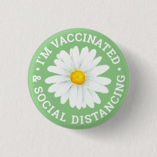 Jag är vaccinerad och Social Avstånd knapp