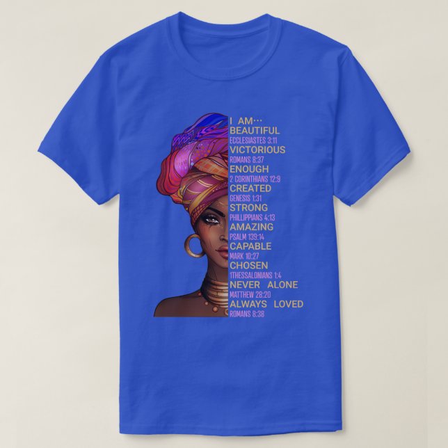 Jag är vacker älskad t shirt (Design framsida)