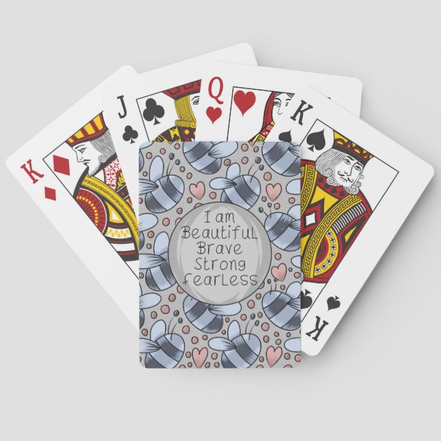 Jag är vacker  casinokort (Baksidan)