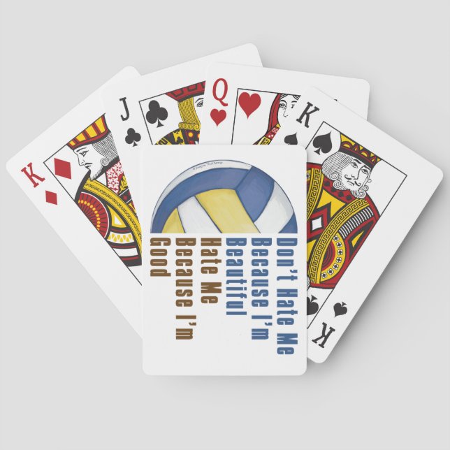 Jag är vacker min Bra Volleyball Spelkort (Baksidan)