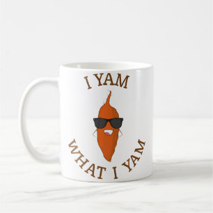 Jag Är Vad Jag Är T Shirt - Rollig Yam Tröja Kaffemugg
