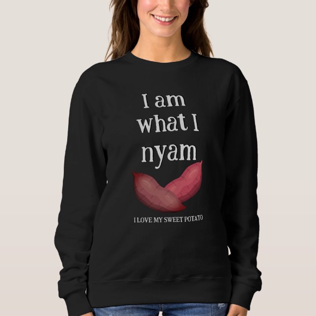 JAG ÄR VAD JAG NYAM Kärlek Sweet Potato Par T Shirt (Framsida)