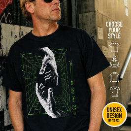 Jag är Vägen Johannes 14:6 Grid Kristet Cyberpunk T Shirt
