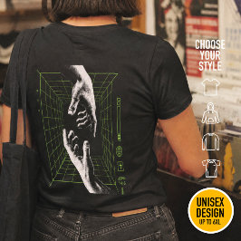 Jag är Vägen Johannes 14:6 Grid Kristet Cyberpunk T Shirt