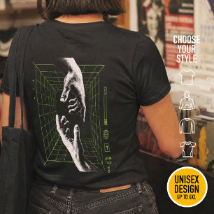 Jag är Vägen Johannes 14:6 Grid Kristet Cyberpunk T Shirt