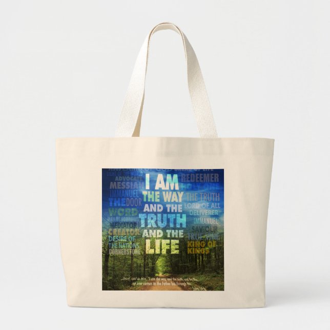 Jag är vägen och sanningen och livet - John 14: Jumbo Tygkasse (Framsidan)