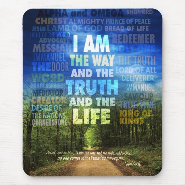 Jag är vägen och sanningen och livet - John 14: Musmatta (Framsidan)