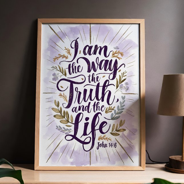 Jag är vägen sanningen och livet Johannes 14:6 Kon Poster (Skapare uppladdad)