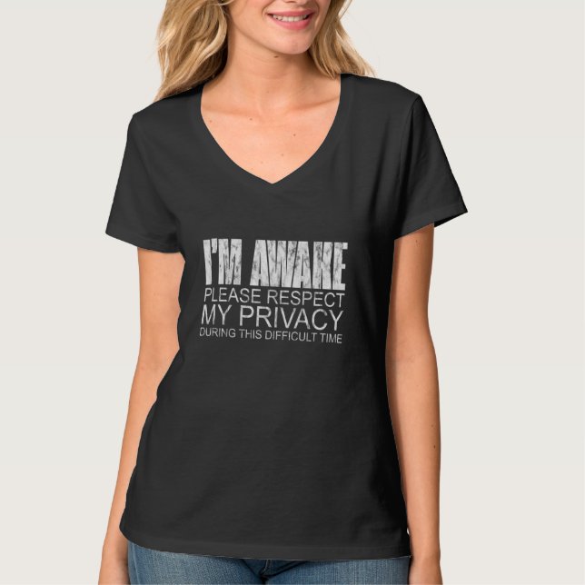 Jag är vaken, respektera min integritet Swea T Shirt (Framsida)