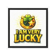 "Jag är väldigt lucky", inspirationell Canvas Wall