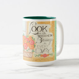 JAG ÄR VÄLSIGNAD! - Dolda välsignelser Kaffemug Två-Tonad Mugg