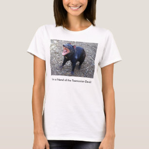 Jag är vän till Tasmanian Djävulen! Tee