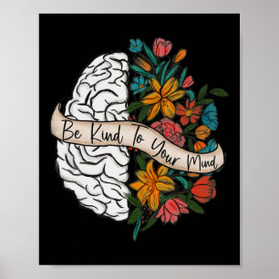 Jag är vänlig mot er Roligt Kvinnor Mental Health Poster