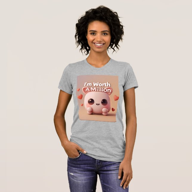 Jag är värd en miljon t shirt (Hel framsida)