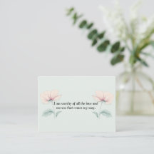 Jag är värd...Flat Note Card