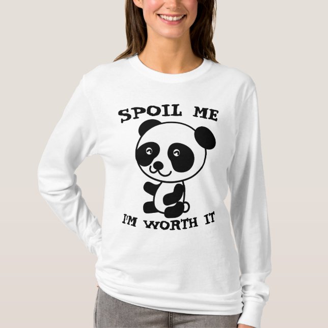 JAG ÄR VÄRD, PANDA BEAR T-Shirts (Framsida)