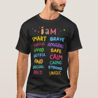 Jag är vardaglig bekräftelse på färgstarka kristna t shirt