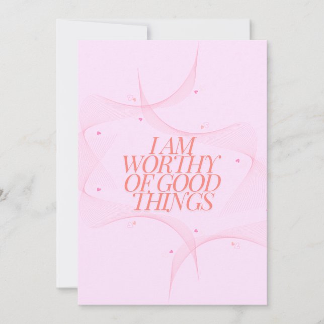 Jag är värdig bra sak julkort (Framsida)