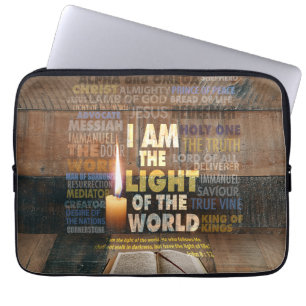 Jag är världens ljus - John 8:12 Laptop Fodral