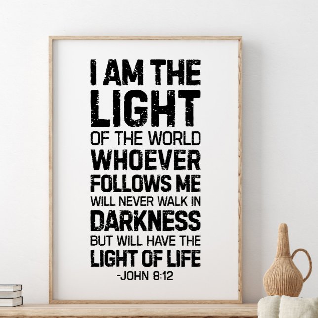 Jag är världens ljus, John 8:12 Poster (Skapare uppladdad)