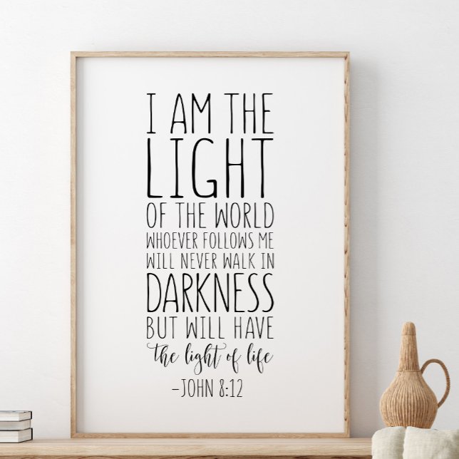 Jag är världens ljus, John 8:12 Poster (Skapare uppladdad)