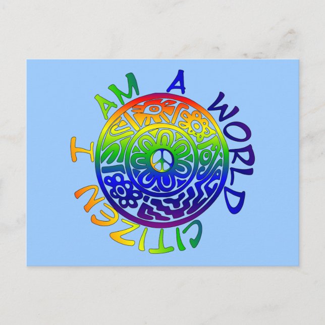 Jag är världsmedborgare vykort (Framsida)