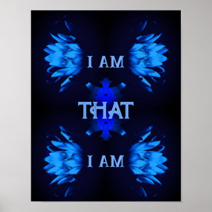 Jag är Vatten Lily Lotus Abstrakt inspirational Poster