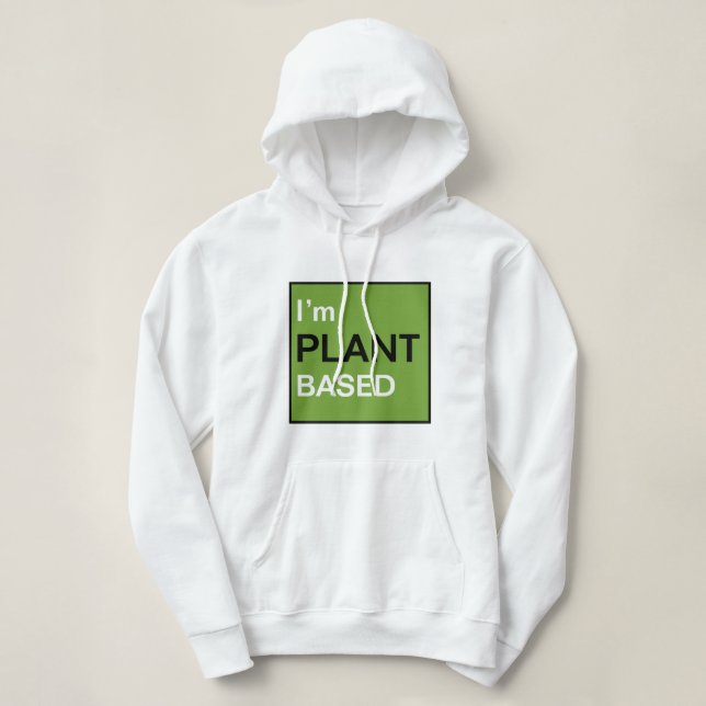 Jag är växtbaserad t shirt (Design framsida)