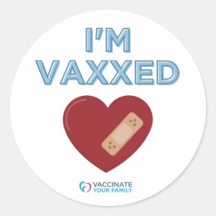 Jag är Vaxxed Runt Klistermärke
