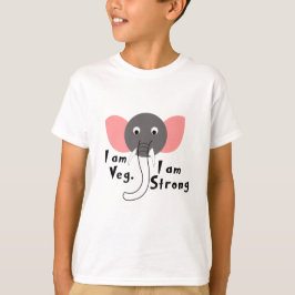 Jag är Veg jag är Strong Elephant Animal Boy Kids T Shirt