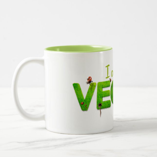 Jag är Vegan Golfklubbsöverdrag Två-Tonad Mugg (Vänster)