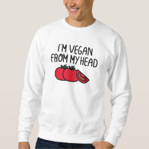 Jag är vegan lång ärmad tröja