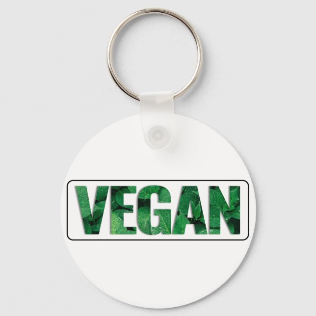 Jag är Vegan, typisk design Nyckelring (Framsida)