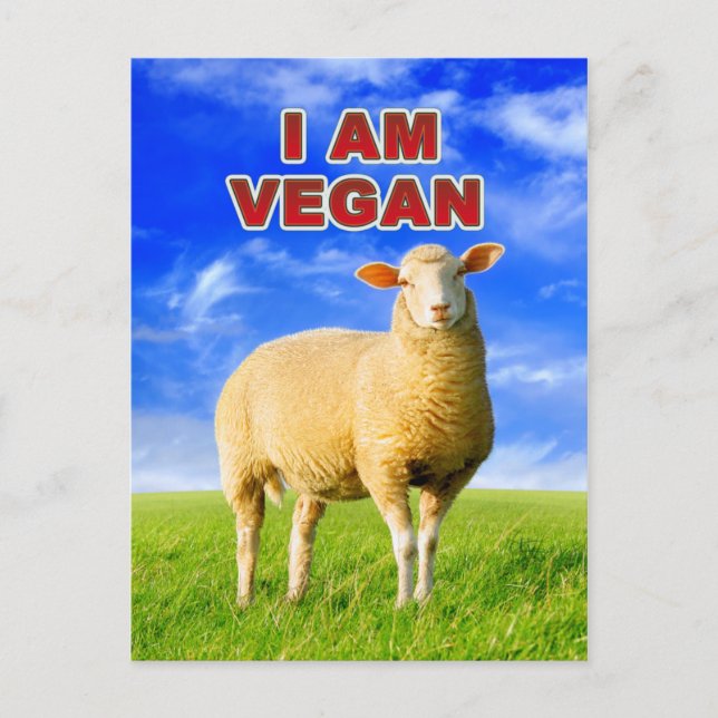 JAG ÄR VEGAN VYKORT (Framsida)