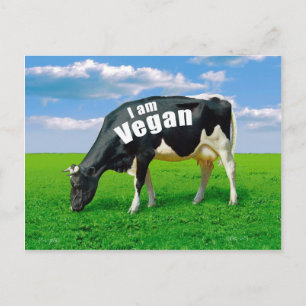 Jag är vegan vykort