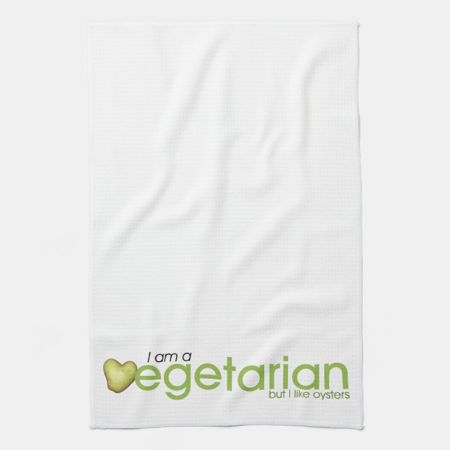 Jag är Vegetarian Lodrät Kitchen Towel Kökshandduk (Vertikal)